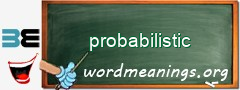 WordMeaning blackboard for probabilistic